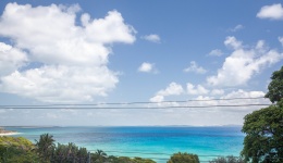 RE 0237 Seychelles Stradbroke Island Holiday Accommodation View over Coral Sea towards Moreton Island